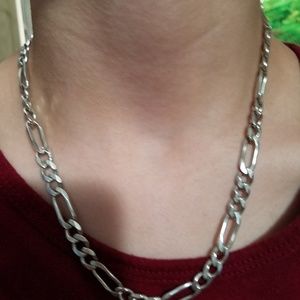 18" Italian SterlingSilver Diamondcut Figaro Chain